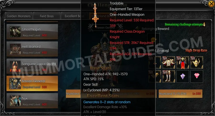 In-game screenshot of Excellent Hyon's Holyangel Sword tooltip