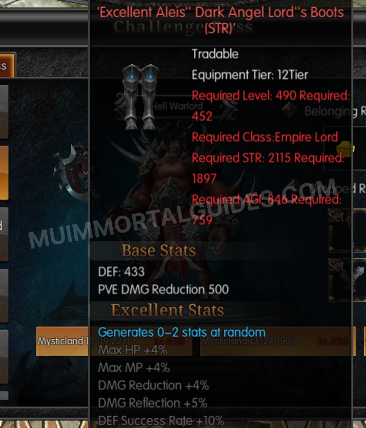 Screenshot of Excellent Aleis' Dark Angel Lord's Boots (STR)