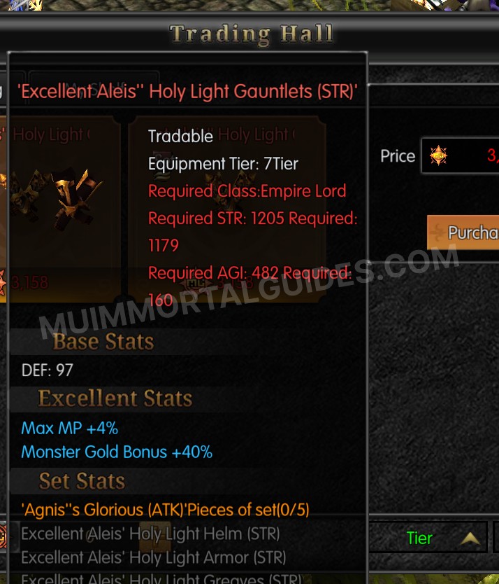 Screenshot of Excellent Aleis' Holy Light Gauntlets (STR)