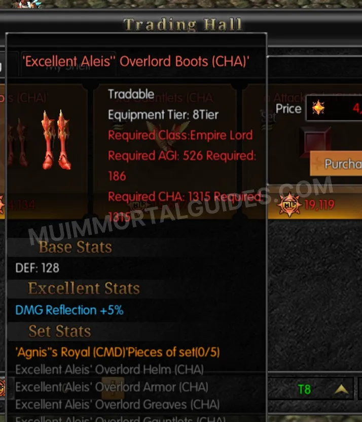 Screenshot of Excellent Aleis' Overlord Boots (CHA)