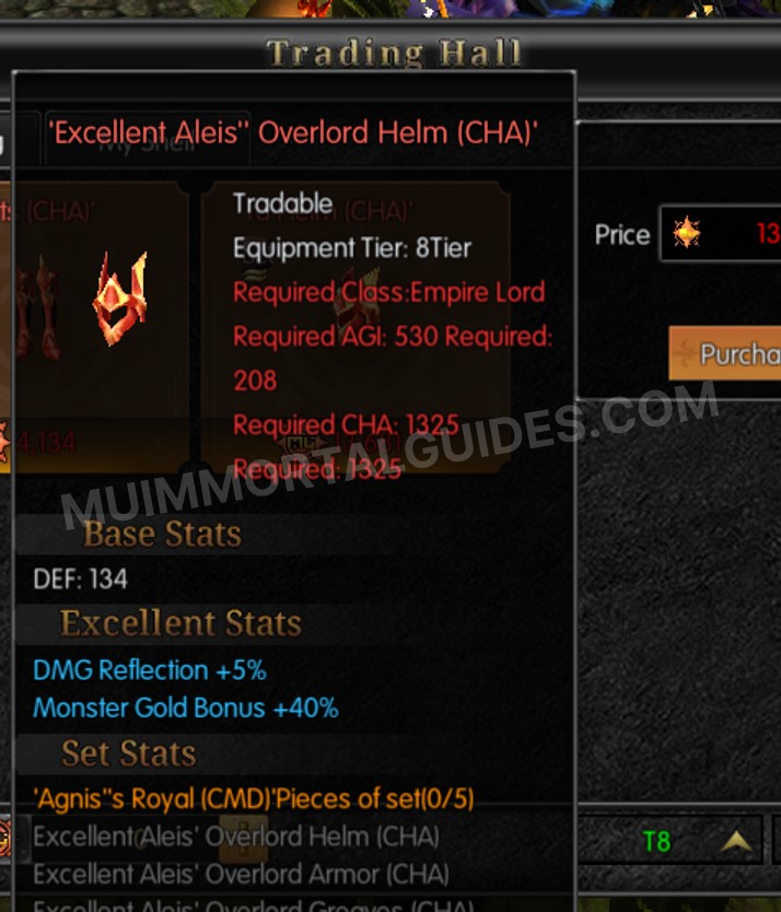 Screenshot of Excellent Aleis' Overlord Helm (CHA)