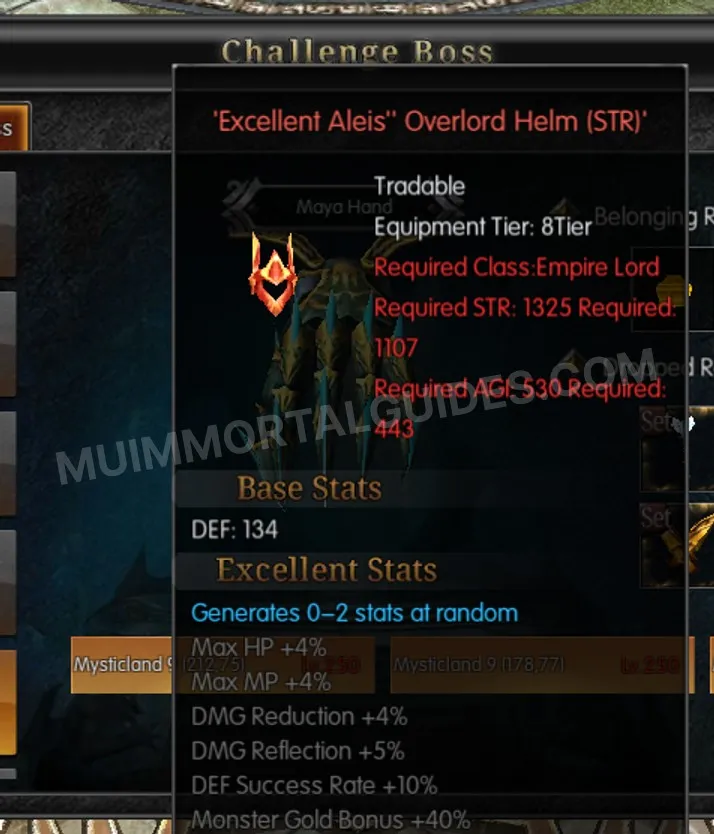 Screenshot of Excellent Aleis' Overlord Helm (STR)