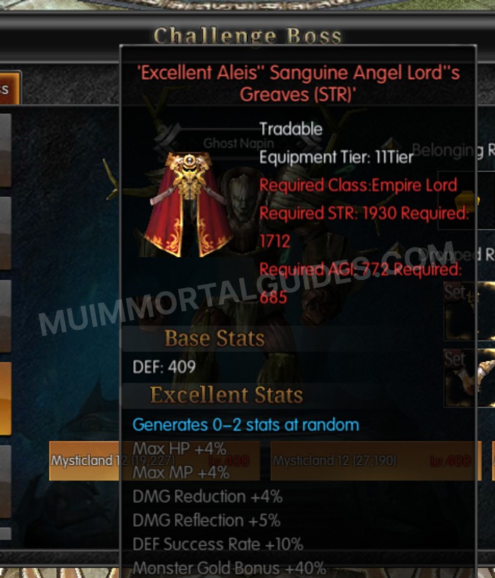 Screenshot of Excellent Aleis' Sanguine Angel Lord's Greaves (STR)