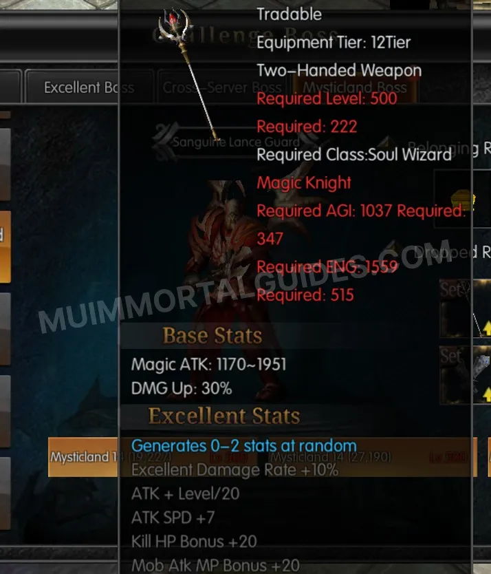 Screenshot of Excellent Anubis's Darkangel Rod