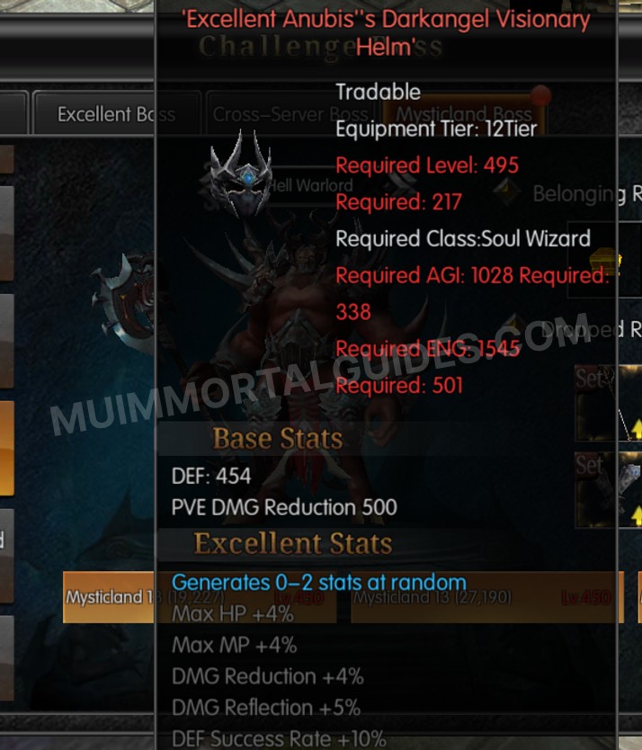 Screenshot of Excellent Anubis's Darkangel Visionary Helm