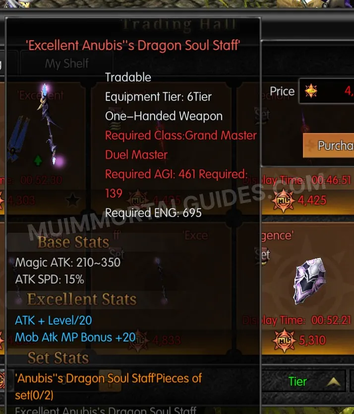 Screenshot of Excellent Anubis's Dragon Soul Staff