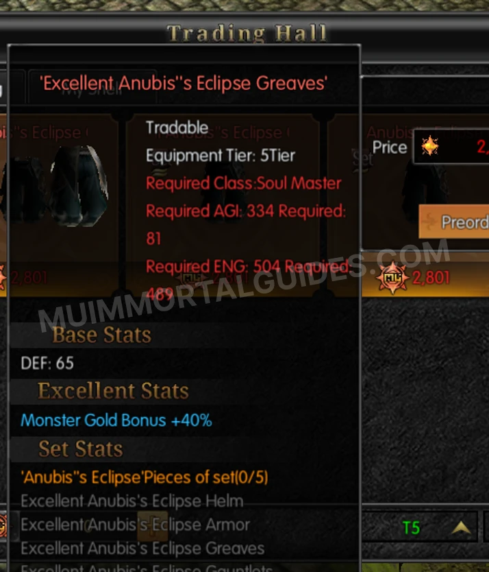 Screenshot of Excellent Anubis's Eclipse Greaves