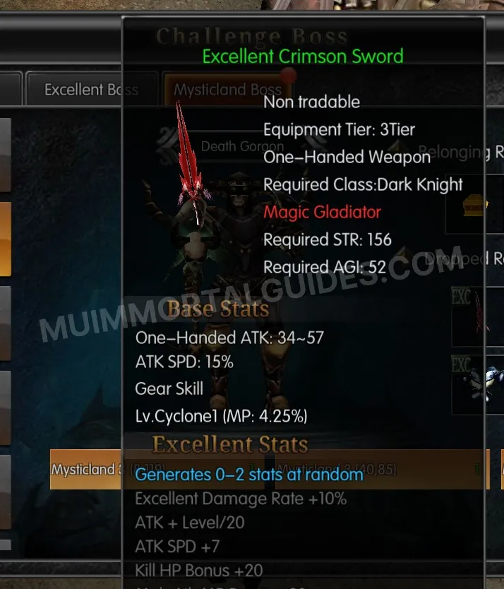 Screenshot of Excellent Crimson Sword