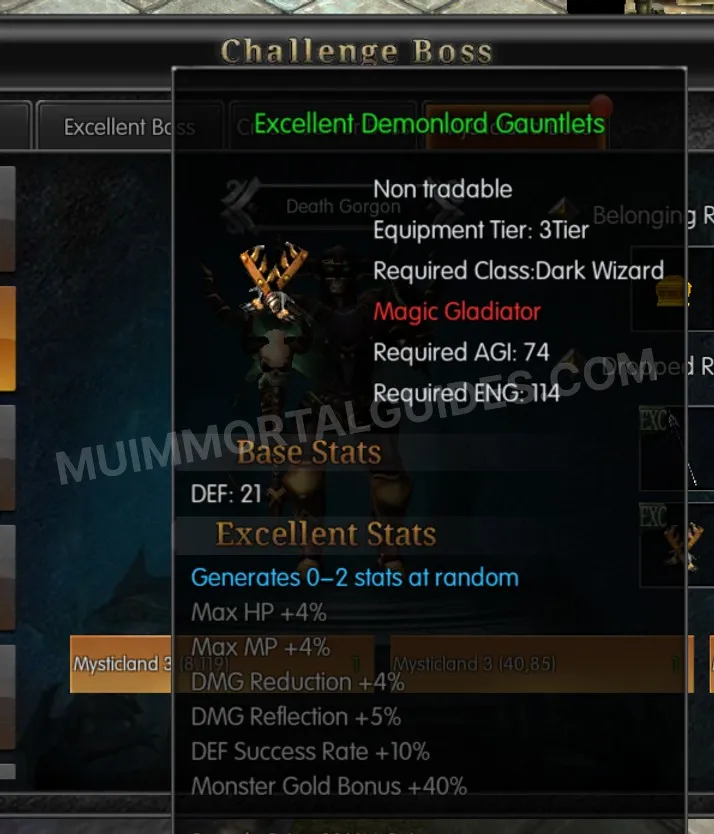 Screenshot of Excellent Demonlord Gauntlets