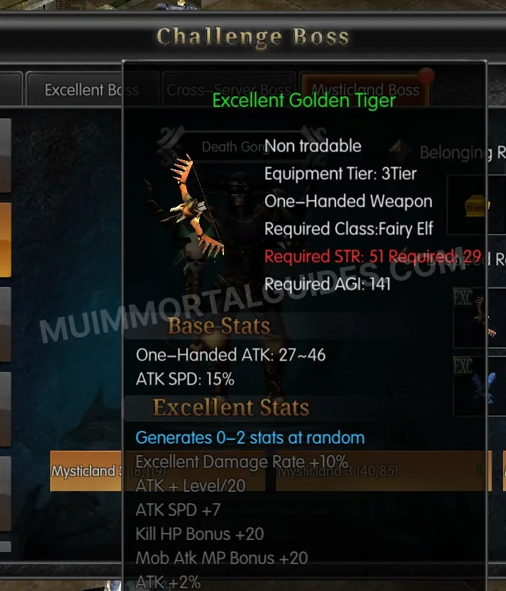 Screenshot of Excellent Golden Tiger