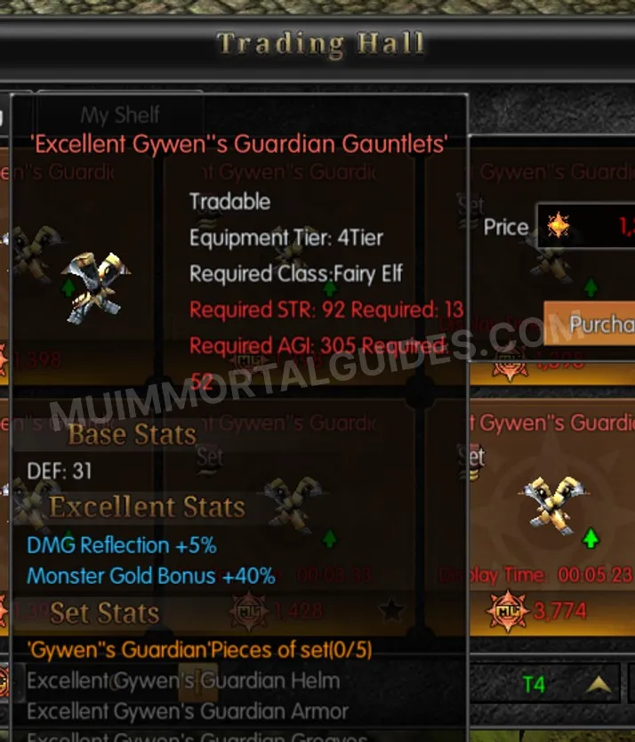 Screenshot of Excellent Gywen's Guardian Gauntlets