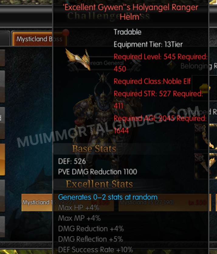 Screenshot of Excellent Gywen's Holyangel Ranger Helm
