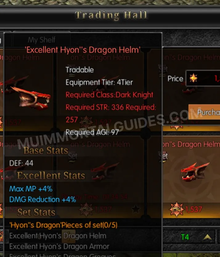 Screenshot of Excellent Hyon's Dragon Helm