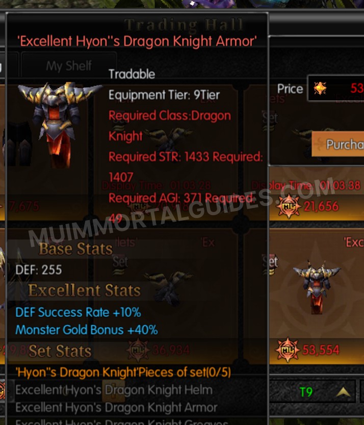 Screenshot of Excellent Hyon's Dragon Knight Armor