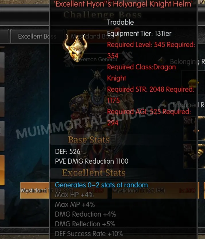 Screenshot of Excellent Hyon's Holyangel Knight Helm