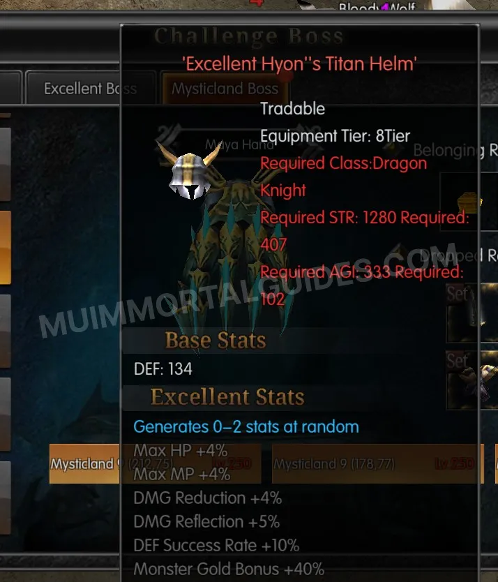 Screenshot of Excellent Hyon's Titan Helm