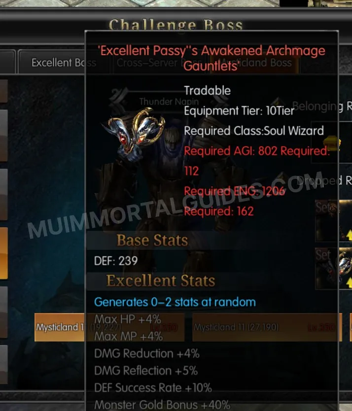 Screenshot of Excellent Passy's Awakened Archmage Gauntlets