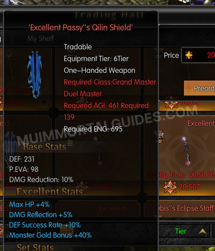 Screenshot of Excellent Passy's Qilin Shield