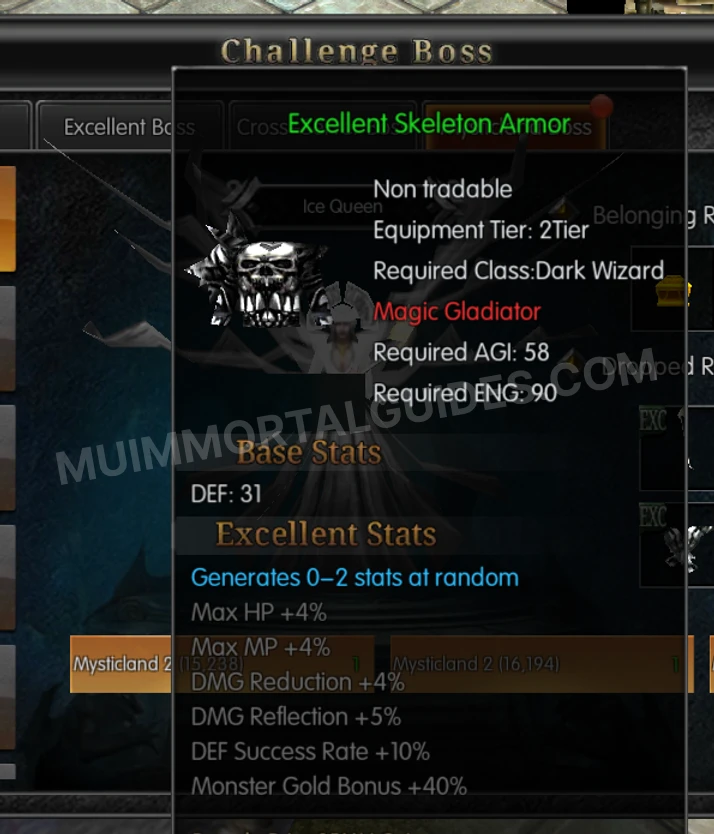 Screenshot of Excellent Skeleton Armor