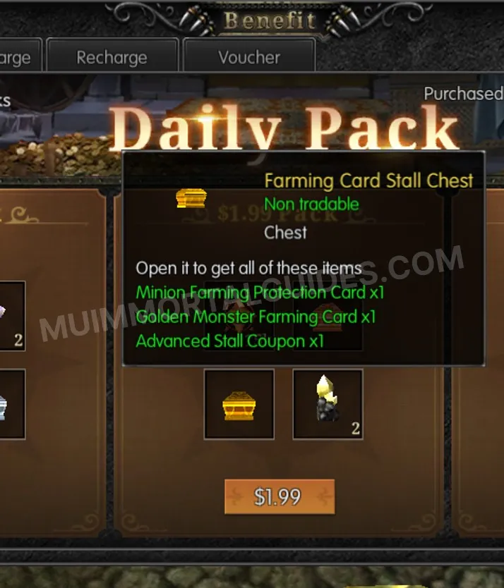 Screenshot of Farming Card Stall Chest