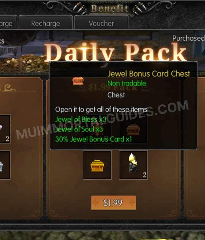 Screenshot of Jewel Bonus Card Chest