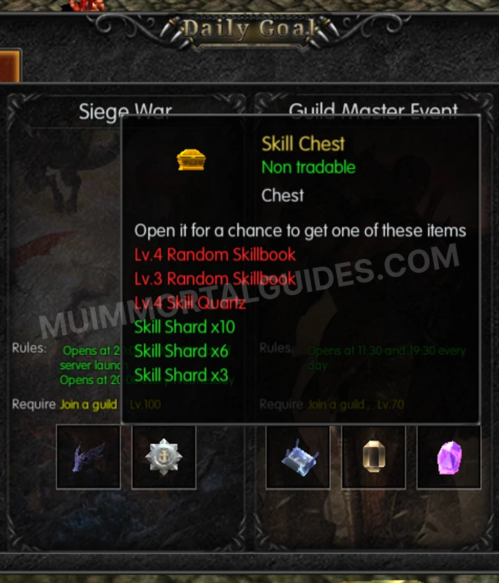 Screenshot of Skill Chest